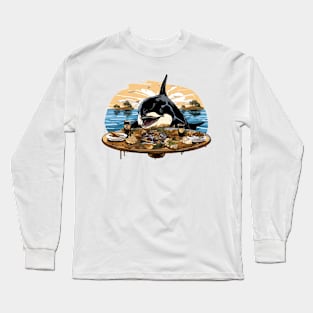 Eat the rich orca Long Sleeve T-Shirt